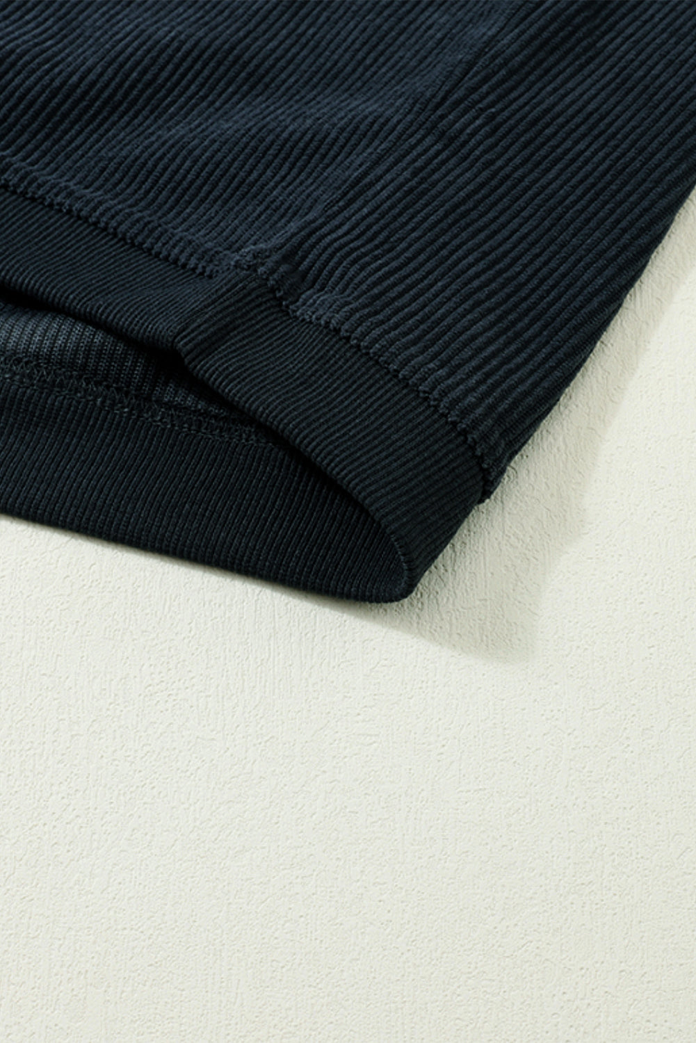 Apricot Drop Shoulder Ribbed Oversized Sweatshirt