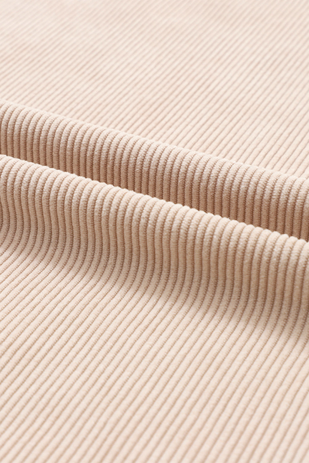 Apricot Drop Shoulder Ribbed Oversized Sweatshirt