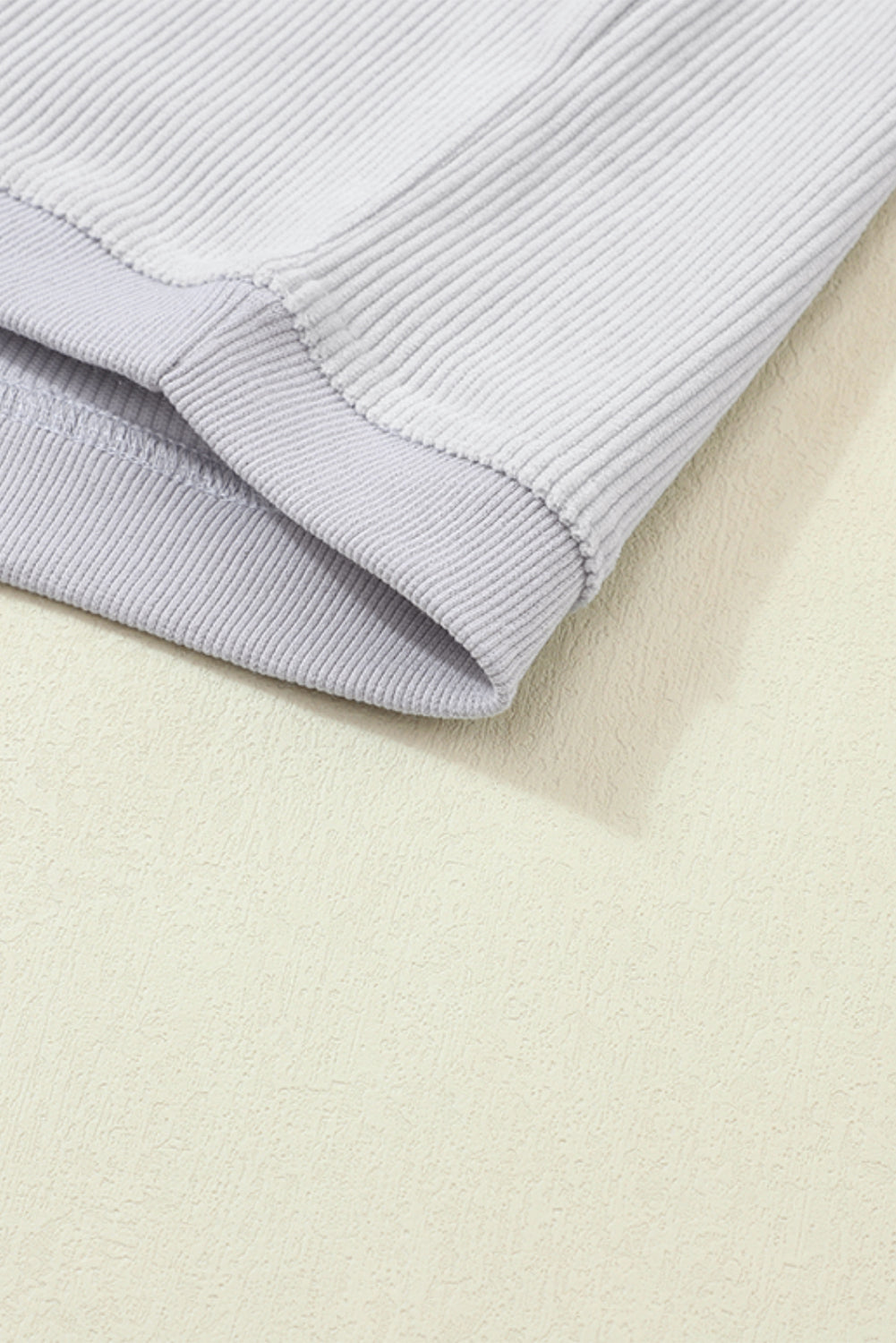 Apricot Drop Shoulder Ribbed Oversized Sweatshirt