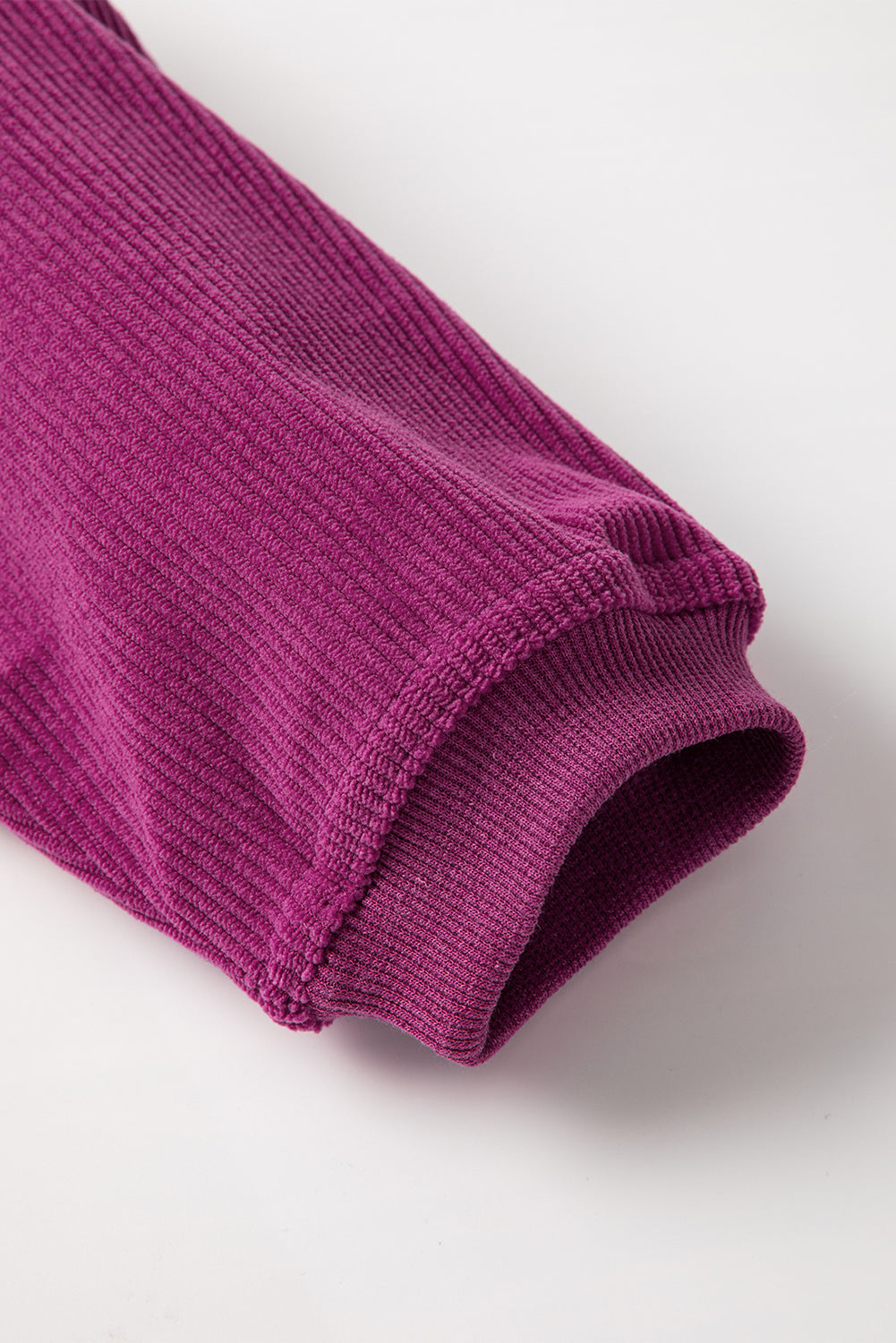 Apricot Drop Shoulder Ribbed Oversized Sweatshirt