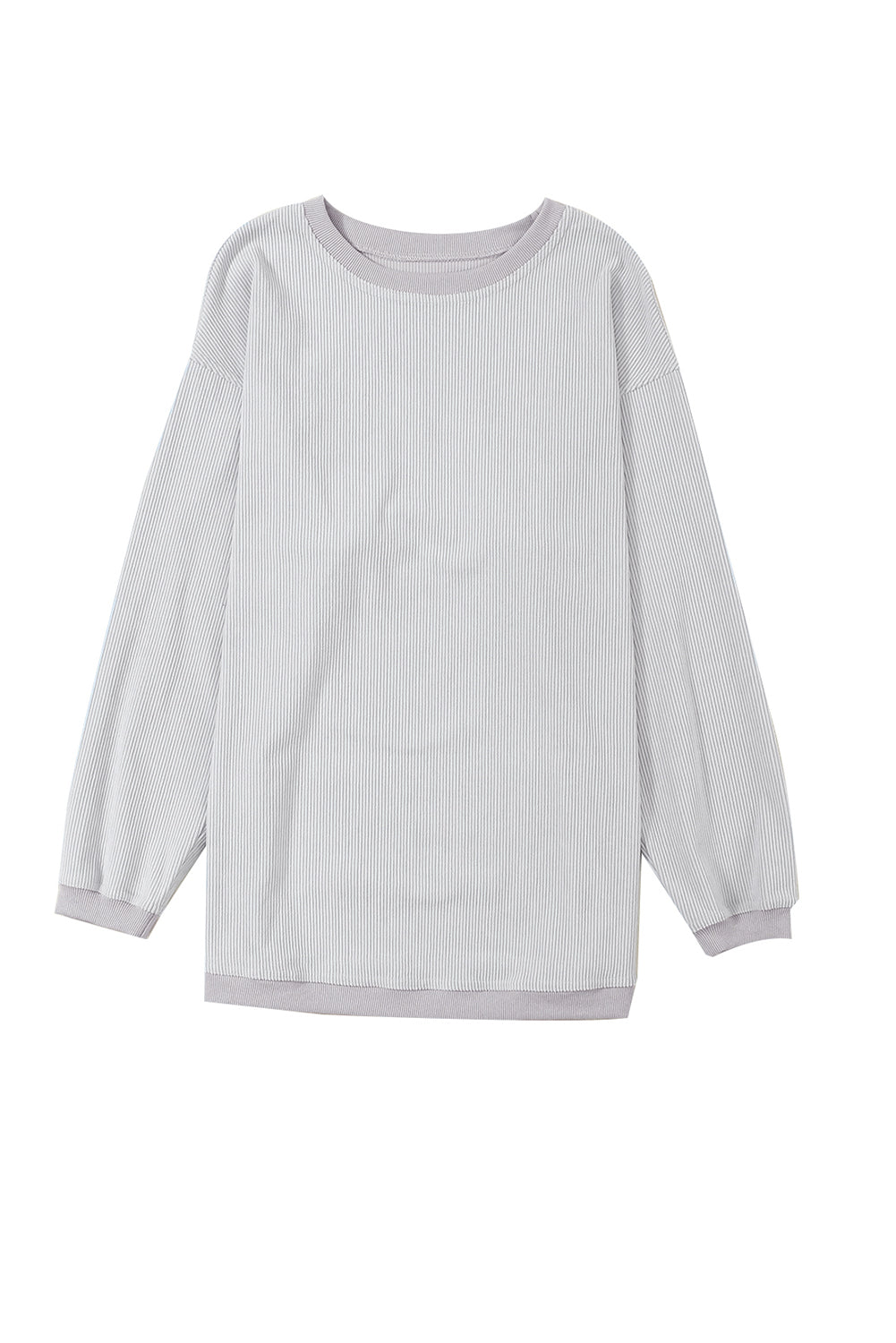 Apricot Drop Shoulder Ribbed Oversized Sweatshirt