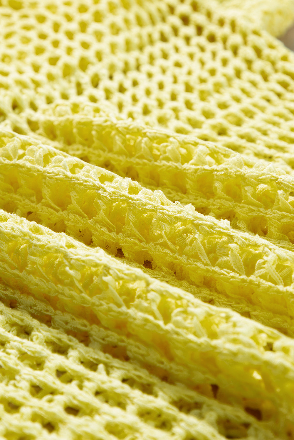 Orange Knit Cut Out Crochet Long Sleeve Tunic Top