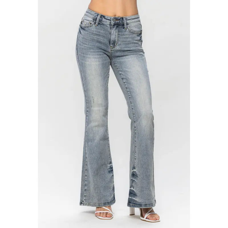 Tinted Grey + Judy Blue Jeans Flare